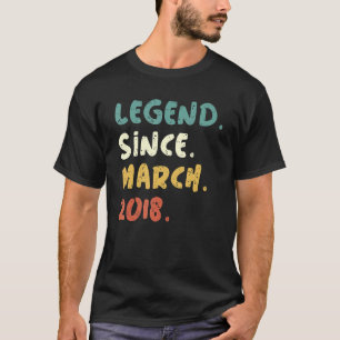 4. Geburtstag 4 Jahre alte Legende seit März 2018 T-Shirt