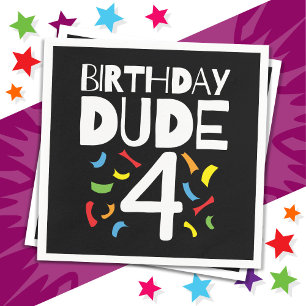4. Geburtstag 4 Jahre Junge Party Geburtstag Typ 4 Serviette