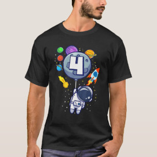 4. Geburtstag Astronaut 4 Jahre Geburtstag Junge T-Shirt
