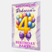 4. Geburtstag Ballon Thema Acrylschild (Winkel)