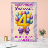 4. Geburtstag Ballon Thema Acrylschild (Hochzeit)