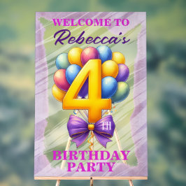 4. Geburtstag Ballon Thema Acrylschild