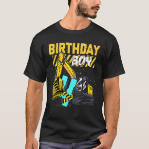 4. Geburtstag Baufahrzeug T-Shirt