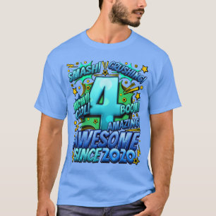 4. Geburtstag Comic-Stil Toll seit 2020 4 Jahre T-Shirt