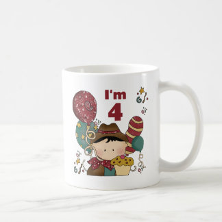 4. Geburtstag Cowboy Tshirts und Geschenke Kaffeetasse