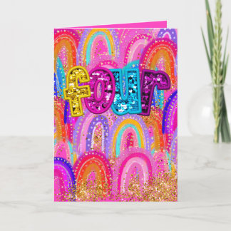 4. Geburtstag Dankeskarte