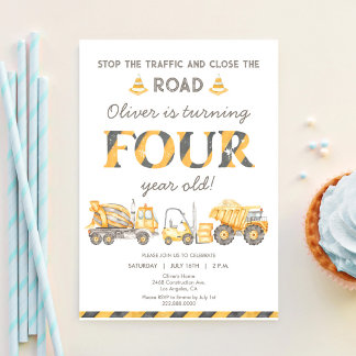 4. Geburtstag den LKW-Bau stoppen Einladung