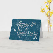 4. Geburtstag der Beschäftigten - Wirbler Text - B Karte (Gelbe Blume)