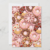 4. Geburtstag Donut Mädchen Einladung (Rückseite)