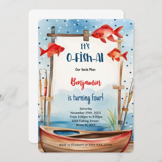 4. Geburtstag Einladung (Vorne/Hinten)