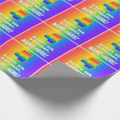 4. Geburtstag: Farbenfroh, Fun Rainbow Pattern # 4 Geschenkpapier (Ecke)