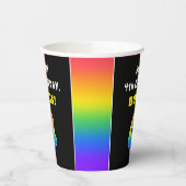 4. Geburtstag: Farbiger Regenbogen # 4, Individuel Pappbecher (Links)