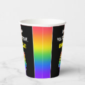 4. Geburtstag: Farbiger Regenbogen # 4, Individuel Pappbecher (Rechts)