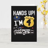 4. Geburtstag Geschenk Polizeibeamte 4 Jahre Junge Karte (Gelbe Blume)