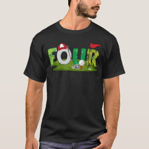 4. Geburtstag Golf Thema 4 Jahre altes Sport T-Shirt