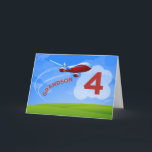 4. Geburtstag, Grandson, Red Airplane Karte<br><div class="desc">Zoomen Sie zum Geburtstag für Ihren Enkel an seinem 4. Geburtstag ein! Er wird diese besondere Karte,  die Enkel auf der Vorderseite sagt,  Liebe geben.</div>
