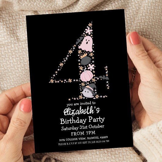 4. Geburtstag Halloween Einladung
