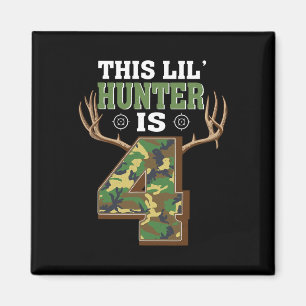 4. Geburtstag Jagd Hirsch 4 Jahre Jäger 1 Magnet
