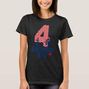 4. Geburtstag Junge Matrosen 4 Jahre alter Tag T-Shirt
