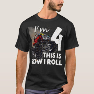 4. Geburtstag Junge Monster LKW 4 Jahre altes Gesc T-Shirt