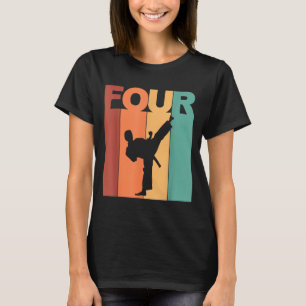 4. Geburtstag Karate Taekwondo Thema 4 Jahre alt T-Shirt