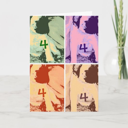 4. Geburtstag Karte (Vorderseite)