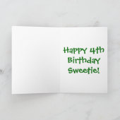 4. Geburtstag Karte (Innenseite)