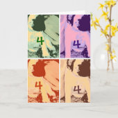 4. Geburtstag Karte (Gelbe Blume)