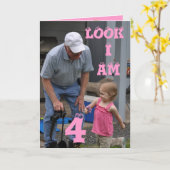 4. Geburtstag Karte (Gelbe Blume)