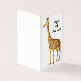 4. Geburtstag - Kinderkarte