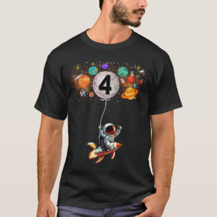 4. Geburtstag Kleinkind 4 Jahre alt Geburtstag Pla T-Shirt