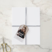 4. Geburtstag Mädchen Foto Danke  Geschenkanhänger (Mit Garn)