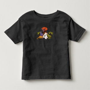 4. Geburtstag Mädchen Junge Dino Dinosaurier 4 Ja Kleinkind T-shirt