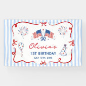 4. Geburtstag mit patriotischem Thema Banner (Horizontal)