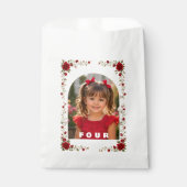 4. Geburtstag Mitgebs-Tasche Mädchen mit Foto Geschenktütchen (Vorderseite)