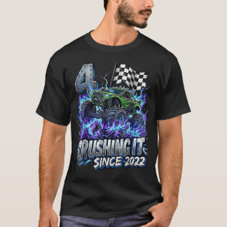 4. Geburtstag Monstertruck 4 Jahre alte Jungen Geb T-Shirt