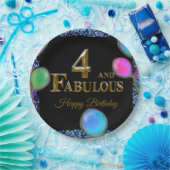 4. Geburtstag  Pappteller (Party)