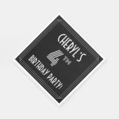 4. Geburtstag Party: Art Deco Stil + Individuelle  Serviette (Ecke)