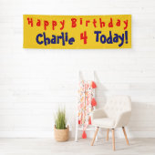 4. Geburtstag Party Banner mit Name und Alter (Insitu)