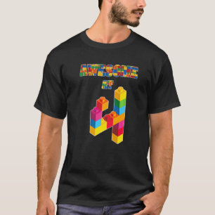 4. Geburtstag Phantastisch in 4 Jahren alter Block T-Shirt