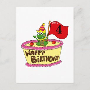 4. Geburtstag Postkarte
