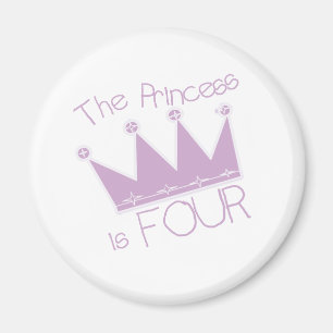 4. Geburtstag Prinzessin-Crown Magnet
