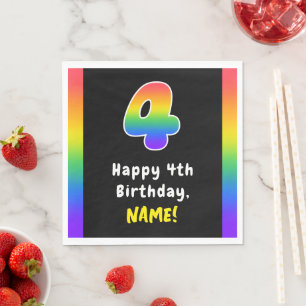 4. Geburtstag: Rainbow Spectrum # 4, Individuelle Serviette