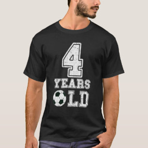 4. Geburtstag Sport 4 Jahre alter Fußball 4 Kinder T-Shirt