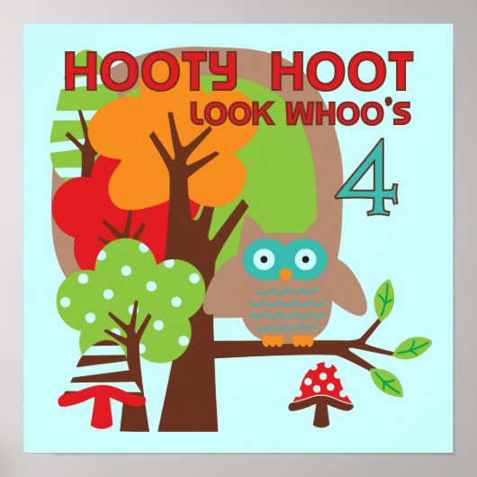 4. Geburtstag T Shirts und Geschenke Poster (Vorne)