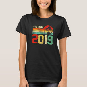 4. Geburtstag Vintag 2019 Retro Boy Girl 4 Jahre O T-Shirt