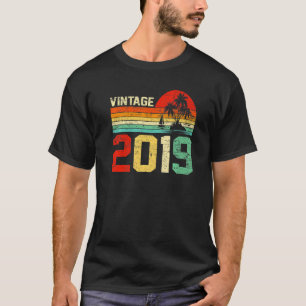 4. Geburtstag Vintag 2019 Retro Boy Girl 4 Jahre O T-Shirt
