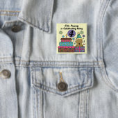 4. Geburtstag Welpe T - Shirt und Geschenke Button (Beispiel)