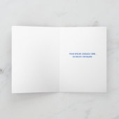 4. Geburtstag Welpenthema - Niedlicher Hund Blue B Karte (Innenseite)