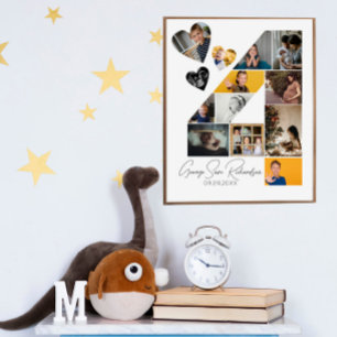 4. Geburtstags-Foto-Collage-Plakat Andenken Poster